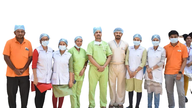 Dr. Anup Mondal with Alolika Hospitex surgical team